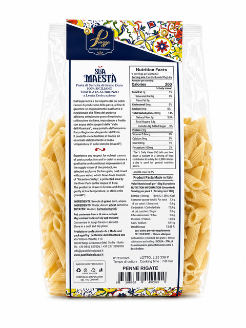 Sua Maestà Penne Rigate (500g)